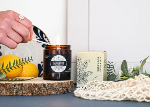 Product Photography for Beach House Botanics Soy Candles Small Business Photoshoot